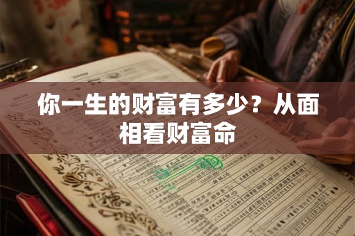 你一生的财富有多少？从面相看财富命