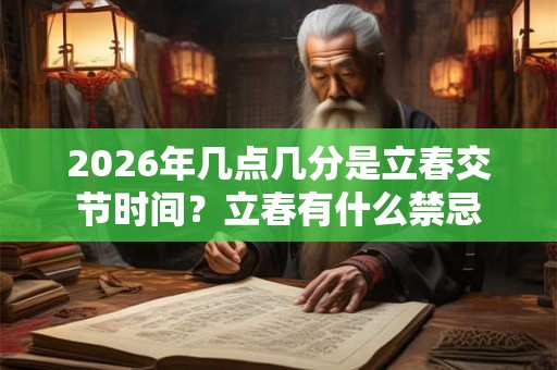 2026年几点几分是立春交节时间？立春有什么禁忌