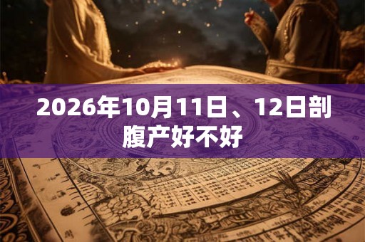 2026年10月11日、12日剖腹产好不好