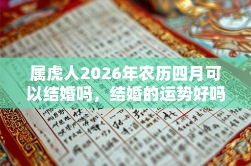 属虎人2026年农历四月可以结婚吗，结婚的运势好吗？