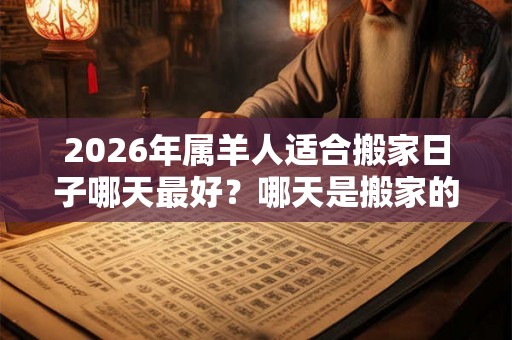 2026年属羊人适合搬家日子哪天最好?哪天是搬家的吉日? 2026年属羊人适合搬家日子哪天最好?哪天是搬家的吉日?