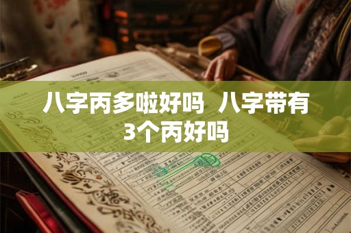 八字丙多啦好吗  八字带有3个丙好吗