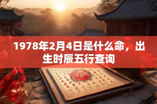 1978年2月4日是什么命,出生时辰五行查询 1978年2月4日是什么命,出生时辰五行查询