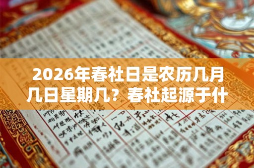 2026年春社日是农历几月几日星期几？春社起源于什么？