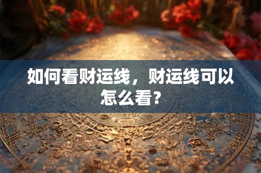 如何看财运线,财运线可以怎么看? 如何看财运线,财运线可以怎么看?