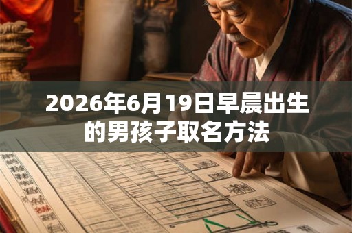 2026年6月19日早晨出生的男孩子取名方法