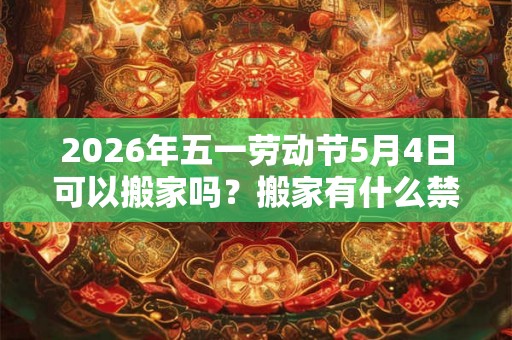 2026年五一劳动节5月4日可以搬家吗？搬家有什么禁忌？