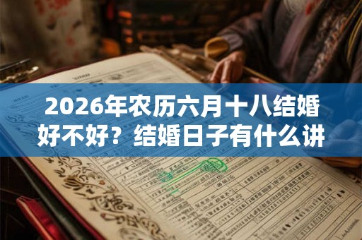 2026年农历六月十八结婚好不好？结婚日子有什么讲究？