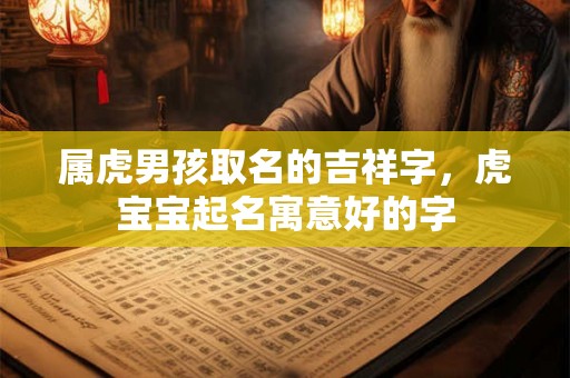 属虎男孩取名的吉祥字，虎宝宝起名寓意好的字