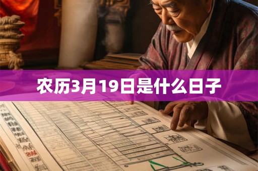 农历3月19日是什么日子