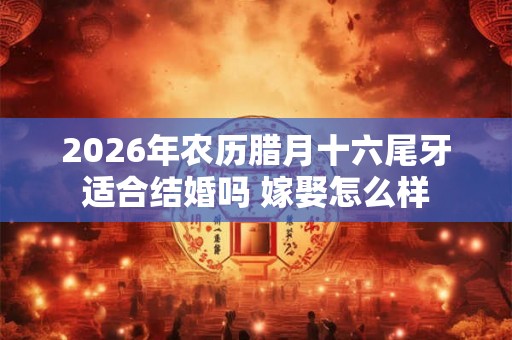 2026年农历腊月十六尾牙适合结婚吗 嫁娶怎么样 2026年农历腊月十六尾牙适合结婚吗 嫁娶怎么样