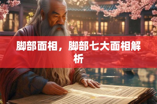 脚部面相，脚部七大面相解析