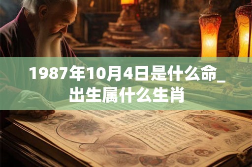 1987年10月4日是什么命_出生属什么生肖 1987年10月4日是什么命_出生属什么生肖