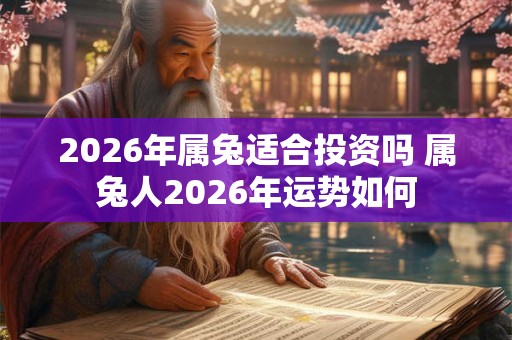 2026年属兔适合投资吗 属兔人2026年运势如何