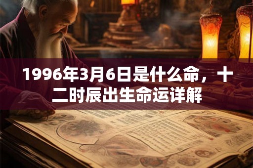 1996年3月6日是什么命,十二时辰出生命运详解 1996年3月6日是什么命,十二时辰出生命运详解