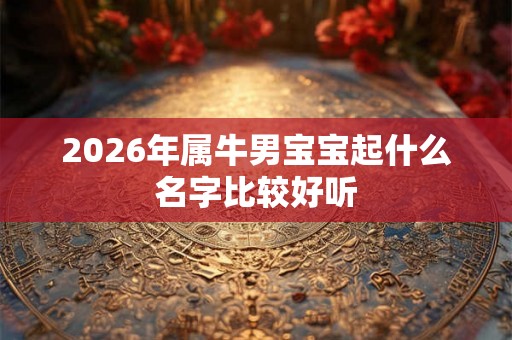 2026年属牛男宝宝起什么名字比较好听
