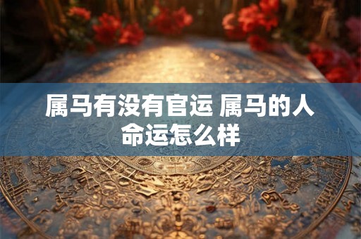 属马有没有官运 属马的人命运怎么样