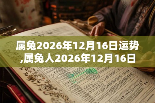 属兔2026年12月16日运势,属兔人2026年12月16日财运,生肖兔2026年12月16日运势 属兔2026年12月16日运势,属兔人2026年12月16日财运,生肖兔2026年12月16日运势