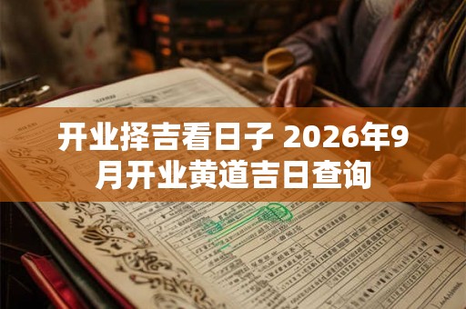 开业择吉看日子 2026年9月开业黄道吉日查询