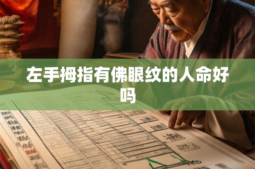 左手拇指有佛眼纹的人命好吗