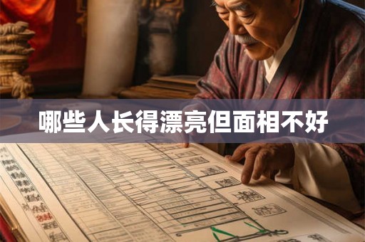 哪些人长得漂亮但面相不好