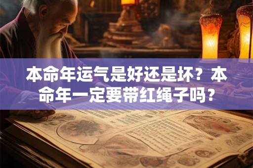 本命年运气是好还是坏？本命年一定要带红绳子吗？