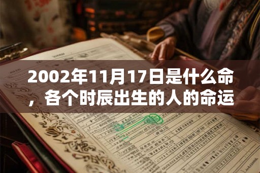 2002年11月17日是什么命,各个时辰出生的人的命运 2002年11月17日是什么命,各个时辰出生的人的命运