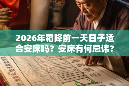 2026年霜降前一天日子适合安床吗？安床有何忌讳？