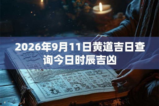 2026年9月11日黄道吉日查询今日时辰吉凶
