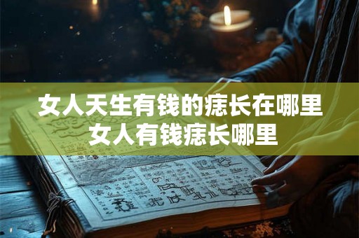 女人天生有钱的痣长在哪里 女人有钱痣长哪里