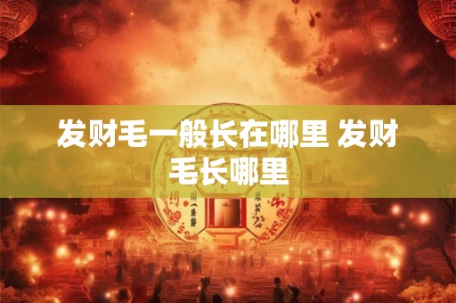 发财毛一般长在哪里 发财毛长哪里