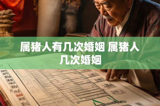 属猪人有几次婚姻 属猪人几次婚姻