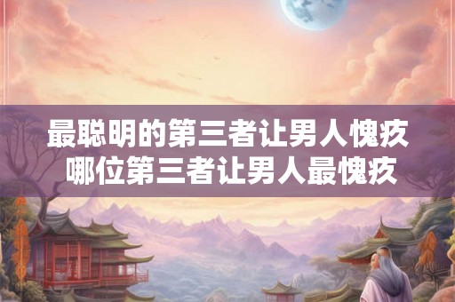最聪明的第三者让男人愧疚 哪位第三者让男人最愧疚