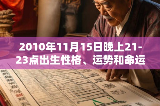 2010年11月15日晚上21-23点出生性格、运势和命运 2010年11月15日晚上21-23点出生性格、运势和命运