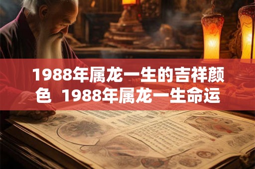 1988年属龙一生的吉祥颜色  1988年属龙一生命运