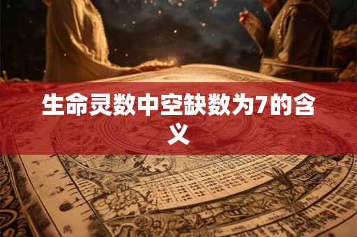 生命灵数中空缺数为7的含义