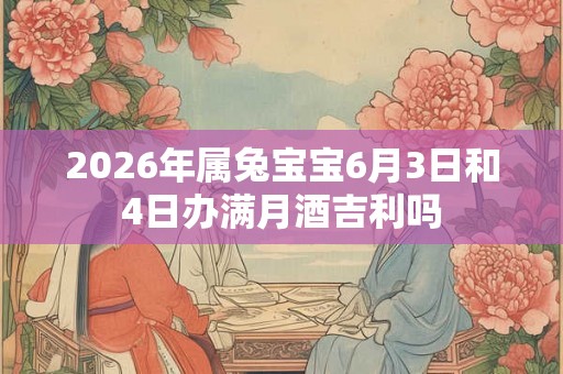 2026年属兔宝宝6月3日和4日办满月酒吉利吗