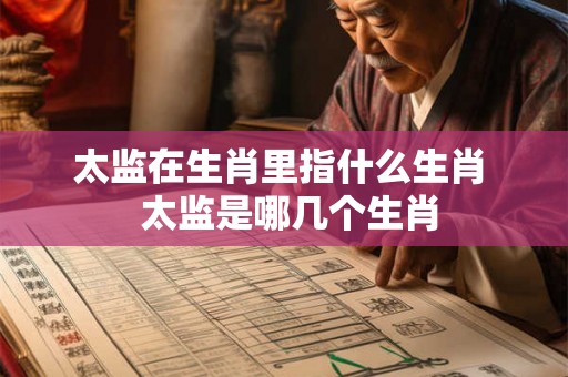 太监在生肖里指什么生肖  太监是哪几个生肖