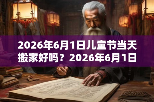 2026年6月1日儿童节当天搬家好吗?2026年6月1日黄历内容 2026年6月1日儿童节当天搬家好吗?2026年6月1日黄历内容