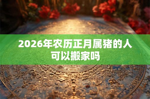 2026年农历正月属猪的人可以搬家吗