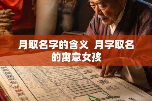 月取名字的含义  月字取名的寓意女孩