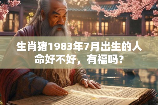 生肖猪1983年7月出生的人命好不好,有福吗? 生肖猪1983年7月出生的人命好不好,有福吗?