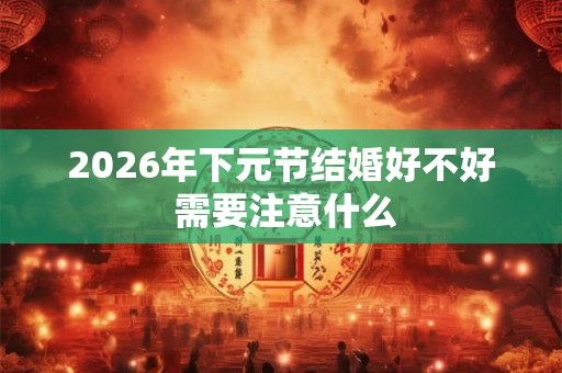 2026年下元节结婚好不好 需要注意什么 2026年下元节结婚好不好 需要注意什么