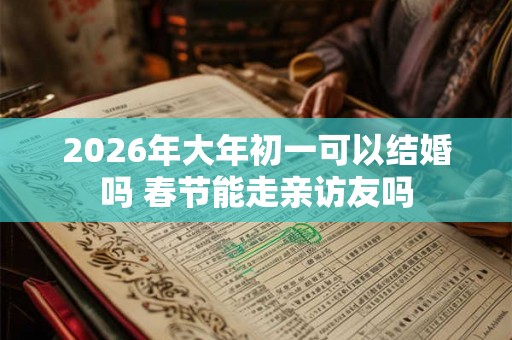 2026年大年初一可以结婚吗 春节能走亲访友吗