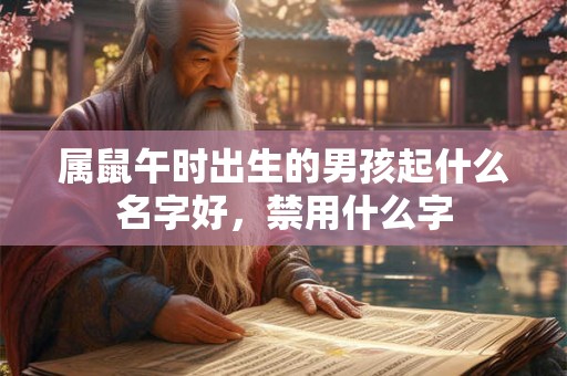 属鼠午时出生的男孩起什么名字好，禁用什么字