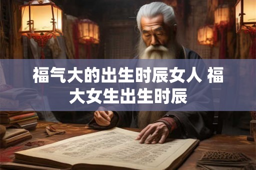 福气大的出生时辰女人 福大女生出生时辰 福气大的出生时辰女人 福大女生出生时辰