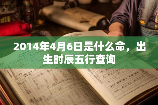 2014年4月6日是什么命,出生时辰五行查询 2014年4月6日是什么命,出生时辰五行查询