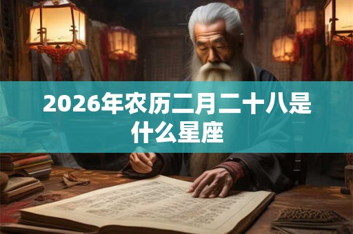 2026年农历二月二十八是什么星座