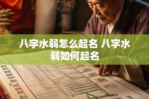 八字水弱怎么起名 八字水弱如何起名