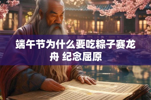 端午节为什么要吃粽子赛龙舟 纪念屈原 端午节为什么要吃粽子赛龙舟 纪念屈原
